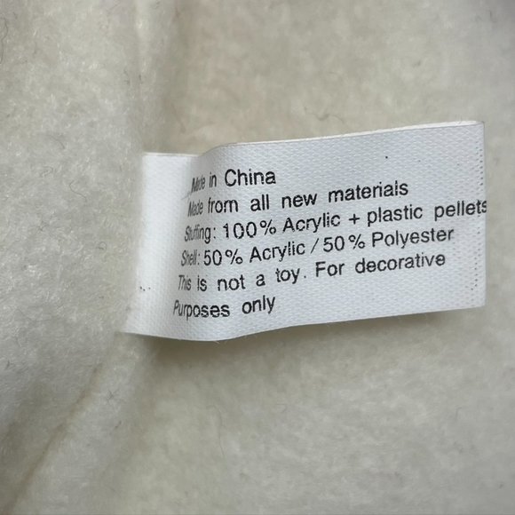 Snowman Plush Merry Christmas wood sled decoration stuffed  10" x  15" sitting - Picture 6 of 8